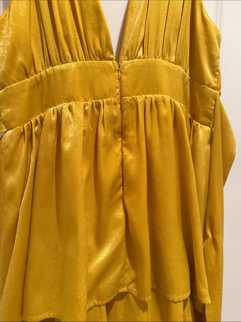 Lulu's Mustard Yellow Tiered Maxi Dress - Picture 5 of 5